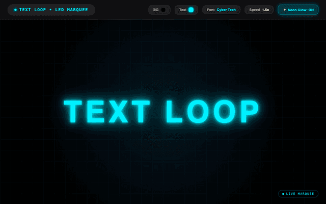 Text Loop — LED Banner Marquee